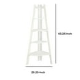 thumbnail image 5 of Furniture of America Lyss Contemporary 5 Tier Wooden Corner Ladder Shelf, White, 5 of 6