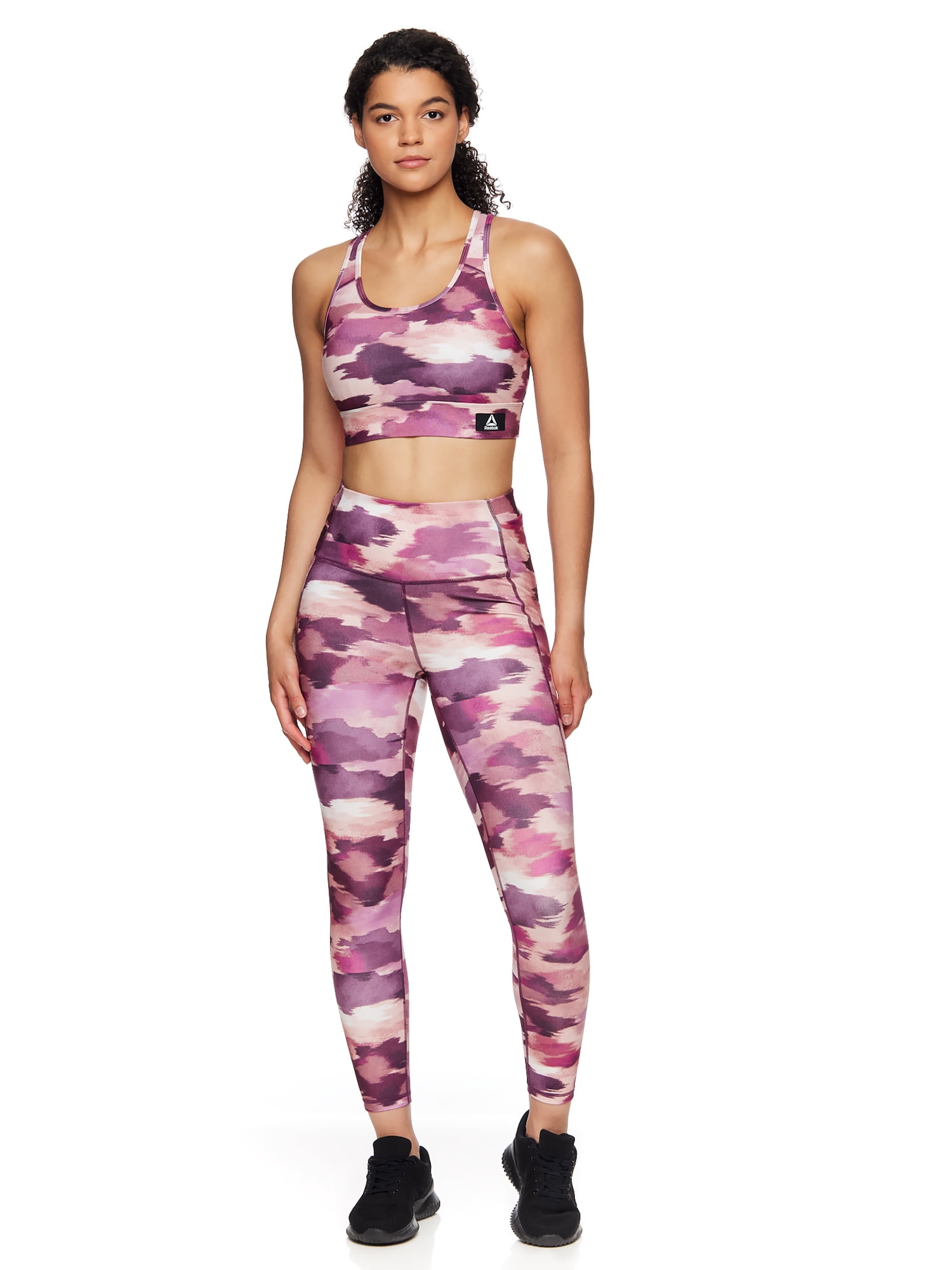 Reebok Women's Getaway High Rise Print 7/8 Leggings with Pockets, 25” Inseam, Sizes XS-XXXL