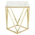 thumbnail image 2 of Modway Vertex Artificial Marble & Stainless Steel End Table in Gold/White, 2 of 6