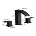 thumbnail image 2 of JERFIT 8-inch Widespread Bathroom Faucet, 3 Hole Matte Black Vanity Sink Faucet with Double Lever Handle, Stainless Steel Basin Mixer Tap, 2 of 8