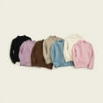 thumbnail image 4 of Bnwani Long Sleeve Toddler Shirts Girls Cotton Crew Neck Loose Casual Solid Lace Tops 3-4t, 4 of 4