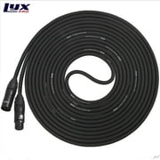 LyxPro 25 Feet XLR Microphone Cable Balanced Male to Female 3 Pin Mic Cord for Powered Speakers Audio Interface Professional Pro Audio Performance and Recording Devices - Black