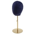 thumbnail image 2 of MERIGLARE Velvet Suede Model Head Head, Glasses Hat Display Stand Ads - Dark Blue, 2 of 9
