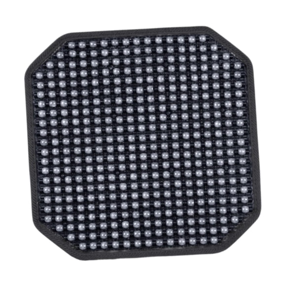 Funda de asiento de masaje de verano con almohadilla refrescante de 42 cm x 42 cm, transpirable, con cuentas de madera. Gris