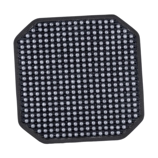 Funda de asiento de masaje de verano con almohadilla refrescante de 42 cm x 42 cm, transpirable, con cuentas de madera. Gris