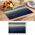 thumbnail image 6 of Abstract Blue Golden Placemats Set of 8 Modernism Oil Painting Art Place Mats Indoor Wipeable Table Mats Washable Cloth Dining Table Placemats for Kitchen Holiday Party Home Decor 13x19 Inch, 6 of 9