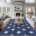 thumbnail image 3 of 6'x9' Area Rugs, 4th of July Indoor Outdoor Area Rug for Living Room Bedroom, Vintage Independence Day Blue Star Washable Bathroom Rugs Kitchen Floor Carpet Mats Home Decor Aesthetic, 3 of 8