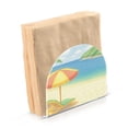 thumbnail image 2 of Peaceful Beach Pattern Design Thick U Shape Acrylic Napkin Holder Non Slip Space Saving for Kitchen, 2 of 9