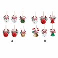 thumbnail image 4 of Cateissary Juego de 6 adornos de campana con decoración festiva para colgar en el árbol. Cascabeles navideños festivos. Kits de decoración para fiestas tipo+1, 4 of 6