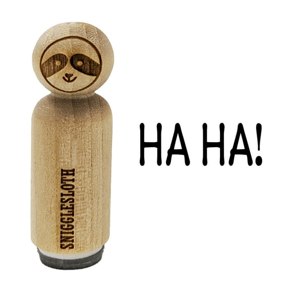 Ha Ha Fun Text Rubber Stamp for Scrapbooking Crafting Stamping - Mini 1/2 Inch