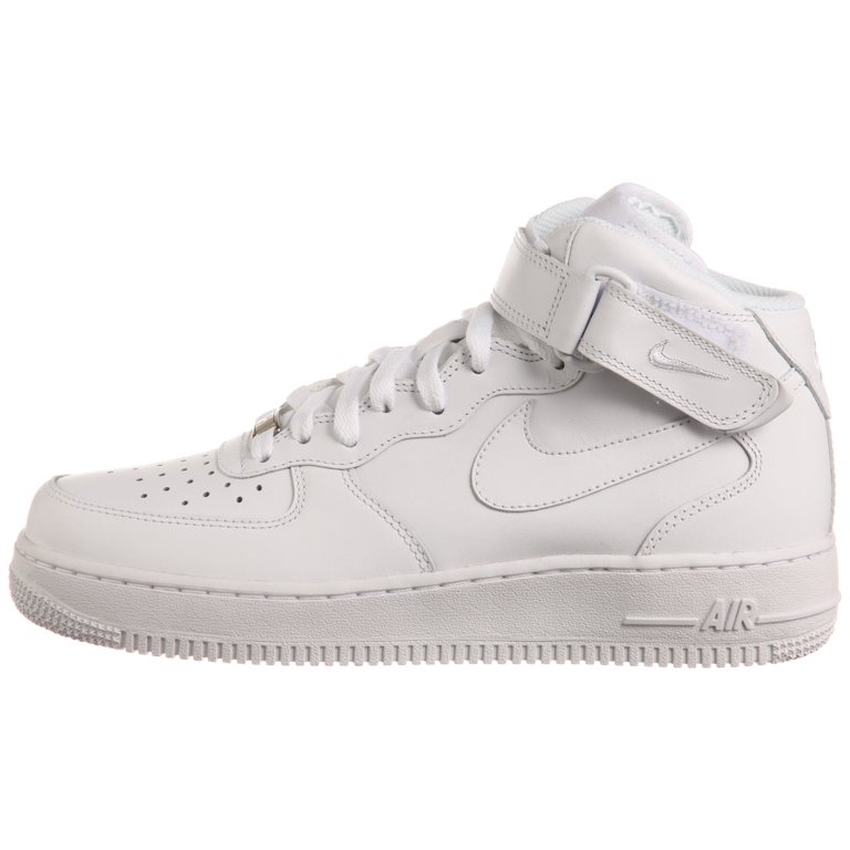 mid air force ones white