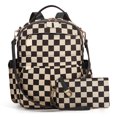 thumbnail image 1 of Conjunto Mochila Mini Monedero 2PCS A Cuadros para Niñas () Blanco, 1 of 9