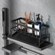 thumbnail image 4 of Bewildely Organizador moderno de fregadero de acero inoxidable para cocina limpia y ordenada, soporte para paños de cocina de acero inoxidable Almacenamiento y organización del hogar, 4 of 6