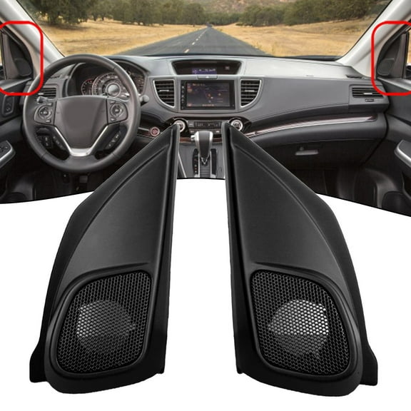 2Pcs For Honda For Crv 2012-2016 Car A-Pillar Speaker Cover Mounts Black