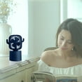 thumbnail image 3 of RoamHome Cactus Portable Desk Fan Small Quiet Desktop Mini Fan, Mute USB Rechargeable Tabletop Personal Cooling Fans for Bedroom Office, High Appearance Gift for Students Workers (Dark Blue), 3 of 7