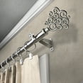 thumbnail image 2 of 13/16" Dia Adjustable 120-170 inch Curtain Rod with Goldie Finials - Satin Nickel,(4871-995), 2 of 3