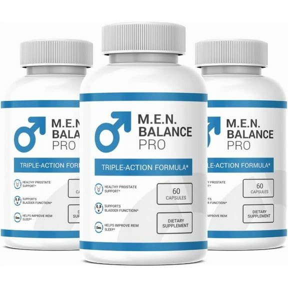 (3 Pack) Zonata Men Balance Pro Prostate Health Support Supplement, Men Balance Male Support - 180 Count