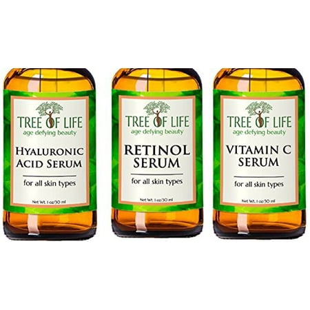 - Anti Aging Serum Combo Pack - Highly Natural and Organic - Vitamin C Serum - Retinol Serum - Hyaluronic Acid Serum - Anti Aging Serums for Daytime and Nighttime Skincare