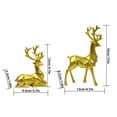 thumbnail image 2 of 2 Pcs Christmas Table Gold Reindeer Wedding Valentine's Day Table Decoration Mini Resin Elk Figurine Christmas New Year Holiday Decoration, 2 of 9