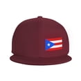 thumbnail image 3 of DouZhe Flat Brim Cap Chapeau Snapback, Puerto Rico Drapeau Imprime Rouge Adulte Casquette de Baseball Réglable, 3 of 6