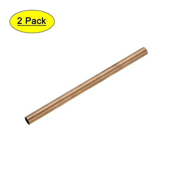 Uxcell 12mm OD 0.5mm Wall Thickness 200mm Length Copper Round Tube 2 Pack