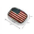 thumbnail image 3 of Retro Us America Flag Pill Box 2 Compartment Medicine Pill Case Portable Pill Box For Pocket Or Purse Pill Box Decorative Organizer, 3 of 5