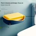 thumbnail image 2 of 1pc Square Double Drain Soap Dish Hollow Plastic Soap Box Open Square Soap Box Soap Holder with Raised Column Increasing Bottom for Bathroom Toilet Kitchen, 2 of 8