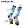 thumbnail image 4 of Fotbe Astronaut Tropical Dolphin print Women's Men's Novelty Crew Socks Cotton Socks Knee High Socks for Walking,Running,Nurses,Pregnancy, 4 of 8