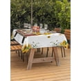 thumbnail image 3 of Outdoor Tablecloth with Umbrella Hole for Patio/Picnic/Party/Camping, Sunflower Truck Waterproof Table Cloth Rectangle Table Cover Washable, Yellow Flowers Summer Botanical Watercolor (60"x 84"), 3 of 8