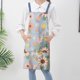 thumbnail image 3 of Delantal estampado de tela impermeable para cocina, delantal de lona para catering, 2 uds., 3 of 5