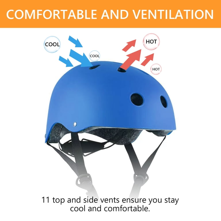 Tripumer Ages 3-8 Years Kids Toddler Bike Helmet Adjustable Boys Girls Blue