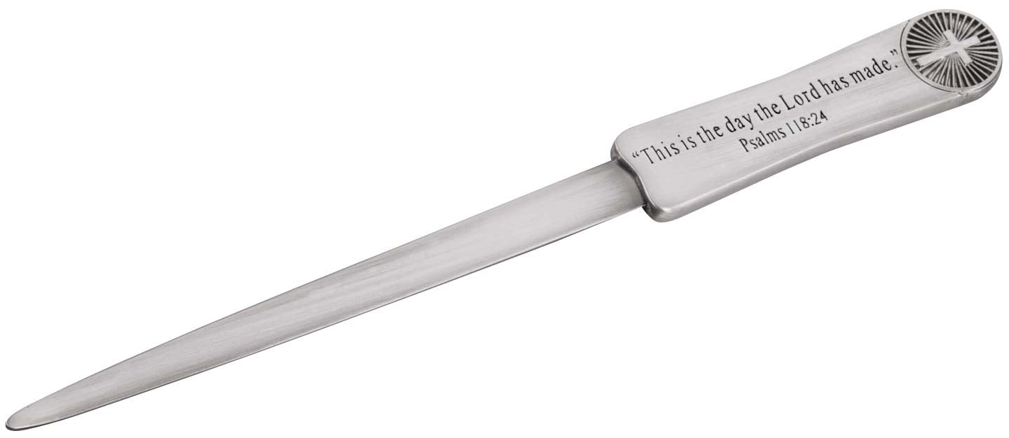 Inspirational Letter Opener, Made of Heavyweight Electroplated Pewter