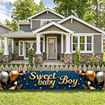 thumbnail image 5 of LUUFILx Sweet Baby Boy Backdrop Banner with Cute Teddy Bears Hearts Stars for Baby Shower Nursery Photography Props Decorations Party Supplies Background, 5 of 8