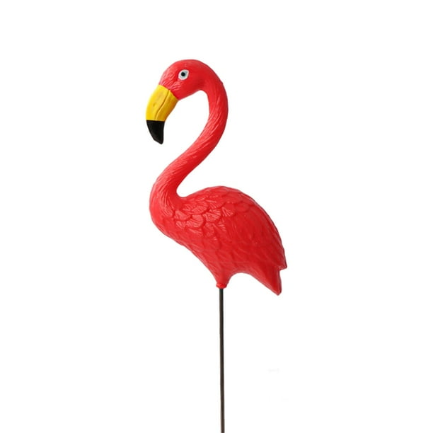 Figura de flamenco para jardín, pájaro, césped, porche, patio, patio trasero, pasillo, arte decorativo Rojo 125x127cm 28cm