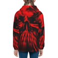 thumbnail image 4 of JUNZAN The Red Head Skull Print Kids Zip Up Hoodies Long Sleeve for Boys or Girls Casual Oversized Jackets with Pocket Loose Tops- Small, 4 of 6