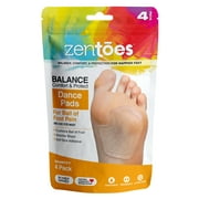 ZenToes Dancer Pads 4 Count Gel Cushions Protect and Relieve Metatarsal, Sesamoid, Ball of Foot Pain - 2 Pairs