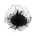 thumbnail image 6 of MSJUHEG Tea Party Hats,Feather Hair Clip,Feather Headpiece,Church Hats,Fascinators Hats,And Tea Pillbox Fascinators Headwear Hat for Girls Hat Headband Black One Size, 6 of 6