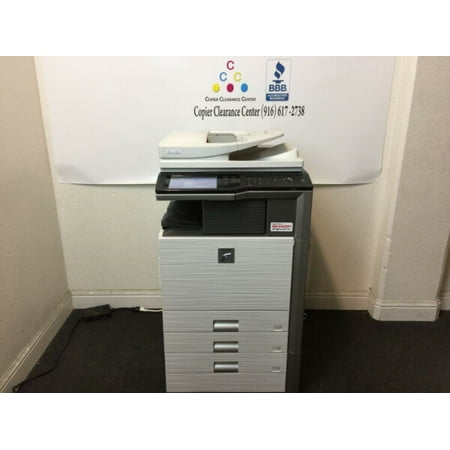 Sharp MX-M453N Black & White Copier Printer Scanner Fax Staple Finisher Low