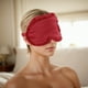 thumbnail image 2 of Mascarilla para dormir de 1 pieza, suave, cubierta para los ojos, ideal para viajar y descansar, roja, 2 of 6