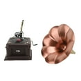 thumbnail image 2 of Vintage Phonograph Model, Crafted From Robust Iron Material, Suitable for Showcase on Desks, Tables, and Entryways, Retro Turntable Makes an Excellent to Various Situations,, 2 of 7