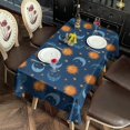thumbnail image 2 of Blue Sun Moon Star Pattern Rectangle Tablecloth 60"x120",Waterproof Polyester Rectangle Table Cloth, Wipeable Spillproof Polyester Tablecloth for Dining, Camping, Indoor and Outdoor, 2 of 6