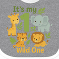 thumbnail image 4 of Inktastic First Birthday Safari Jungle Animals Boys or Girls Baby Bib, 4 of 4