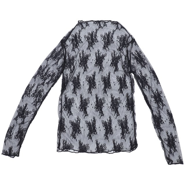 1 pieza de blusas de manga larga de malla para mujer, blusas transparentes, camisa de fondo de malla de encaje HOMEMAXS MX11682458