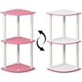thumbnail image 3 of 5 Tier Corner Display Rack Multipurpose Shelving Unit, Dark Cherry/Black, 3 of 8