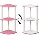 thumbnail image 3 of 5 Tier Corner Display Rack Multipurpose Shelving Unit, Dark Cherry/Black, 3 of 8