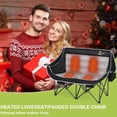 thumbnail image 4 of Nice C Heated Chair, Heated Camping Chair, Heated Camping Chairs for Adults, Double Camping Chair, Oversized Camping Loveseat w/Cupholders, Cooler Bag, Back Storage Pocket, Dual Power Banks Included, 4 of 9