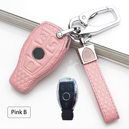 Car Key Fob Cover Case Protector Leather Car Remote Key Fob Cover Case For Mercedes Benz GLK GLA GLC CLA CLS CLK