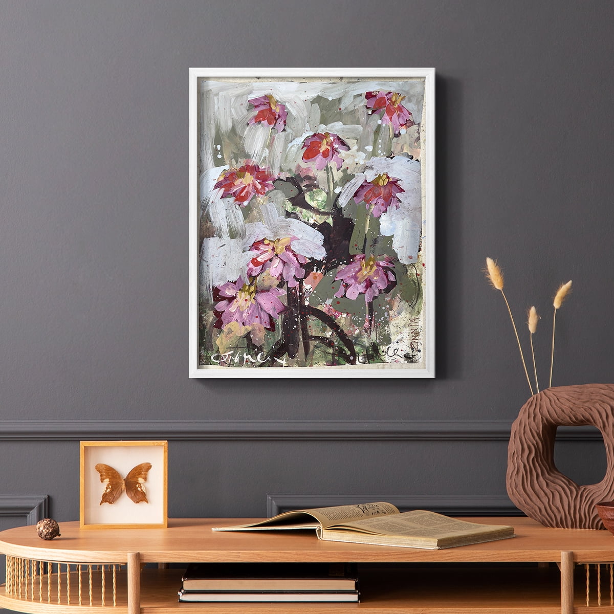 Zinnia I Framed Print - Solid Wood in Single Picture Frame Solid Wood 2 Framed Print