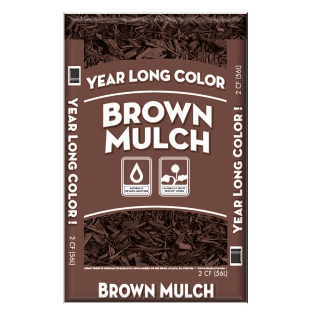 Year Long Color Brown Mulch, 2 Cu. Ft.