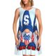 thumbnail image 1 of Balery Cute Gnomes in USA Vestidos de verano para mujer con estampado: vestido holgado sin mangas, vestido playero informal y cómodo para días calurosos., 1 of 7